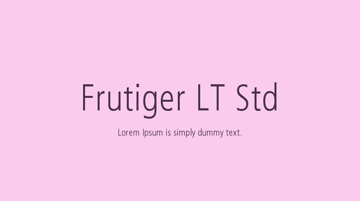 frutiger lt std font free